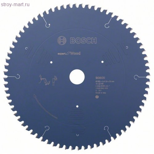 Expert for Wood Торц. пила 300x30x2.4/1.8 72T ATB neg - 2608642499