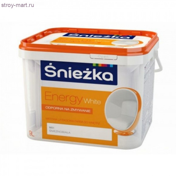 Краска для стен и потолков «Energy» латексная 9л. / Sniezka - С-000088552