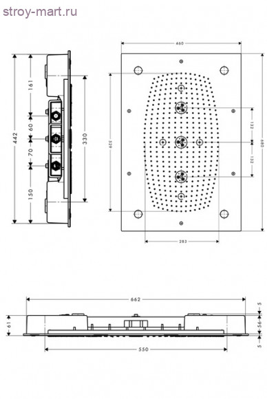 Верхний душ Raindance Rainmaker 680 мм x 460 мм, ?’, с подсветкой Raindance 28418000 Верхний душ Raindance Rainmaker 680 мм x 460 мм, ?’, с подсветкой Raindance 28418000
