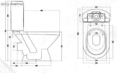 Унитаз-компакт Сенатор белый 2/реж горизонт/выпуск в комплекте сидение дюропласт Santek 1.WH11.0.067 - 4606034068311 Унитаз-компакт Сенатор белый 2/реж горизонт/выпуск в комплекте сидение дюропласт Santek 1.WH11.0.067 - 4606034068311