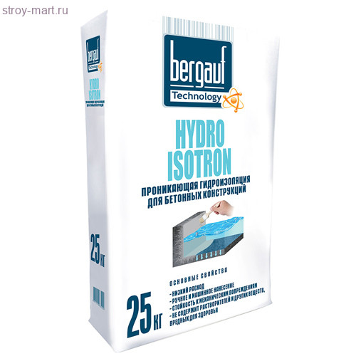 Проникающая Гидроизоляция Bergauf Hydroisotron, (25 кг) 56 шт./под. - С-000109395 Проникающая Гидроизоляция Bergauf Hydroisotron, (25 кг) 56 шт./под. - С-000109395