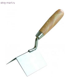 Кельма «888» для внешних углов, нерж., полиров. сталь, дер. ручка 60x60x80мм / 3029210 - С-000079141