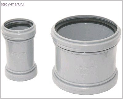 Муфта PP-H сер б/н Дн32 надвижная в/к - 027-9489