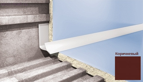 Профиль для плитки CEZAR внутренний 7мм коричневый Профиль для плитки CEZAR внутренний 7мм коричневый