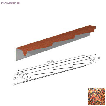 Фронтонная планка резная (левая) Gerard (Antico - 751), L=1,2м - С-000115554 Фронтонная планка резная (левая) Gerard (Antico - 751), L=1,2м - С-000115554