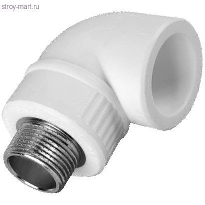 Угольник PP-R комбинированн белый Дн 32х1 НР РосТурПласт 10803 - 4640014212059