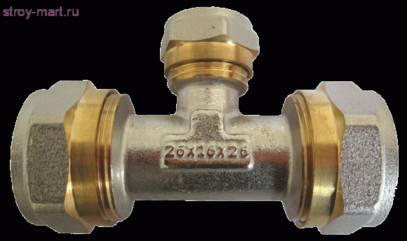 Тройник переходной МП латунь Faro Дн 26х16х26 обжим STC 6425 никель - 4606034040188 Тройник переходной МП латунь Faro Дн 26х16х26 обжим STC 6425 никель - 4606034040188