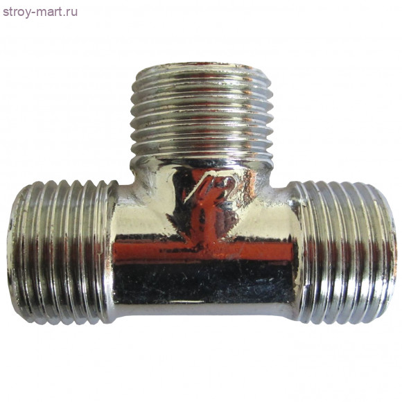 Тройник латунь хром Ду 15 НР Faro STC 5650 - 4606034006788 Тройник латунь хром Ду 15 НР Faro STC 5650 - 4606034006788