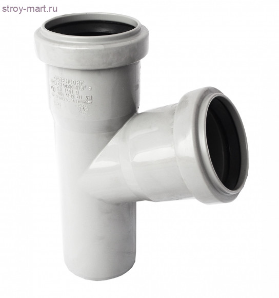 Тройник PP-H серый Дн 110х110х45° б/нап в комплекте Ostendorf 115200 - 4052836152008 Тройник PP-H серый Дн 110х110х45° б/нап в комплекте Ostendorf 115200 - 4052836152008