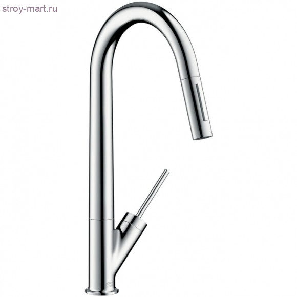 Смеситель для кухни, однорычажный, с выдвижным душем, 1/2' Axor Starck 10821000