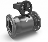 Кран шаровой сталь КШ.Ц.Ф.Р Ду 600 Ру25 фл с редуктором LD - 007-7117 Кран шаровой сталь КШ.Ц.Ф.Р Ду 600 Ру25 фл с редуктором LD - 007-7117