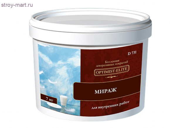 Декоративное покрытие «Мираж» для наружных и внутренних работ 15 кг. D 731 - С-000074118 Декоративное покрытие «Мираж» для наружных и внутренних работ 15 кг. D 731 - С-000074118