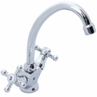 Смеситель для умывальника/мойки ЦС 25К М Крест хром к/затвор Подольск пл/маховик - 026-0925 Смеситель для умывальника/мойки ЦС 25К М Крест хром к/затвор Подольск пл/маховик - 026-0925