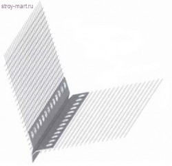 Профиль примыкания оконный с стеклосеткой. 6мм, 2,4м (60 пог.м/уп.) - С-000091054 Профиль примыкания оконный с стеклосеткой. 6мм, 2,4м (60 пог.м/уп.) - С-000091054