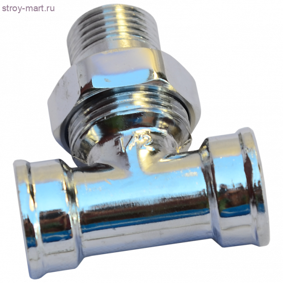 Тройник латунь хром Ду 15 ВР/НР/нак. Гайка Faro STC 5669 - 4606034006917 Тройник латунь хром Ду 15 ВР/НР/нак. Гайка Faro STC 5669 - 4606034006917