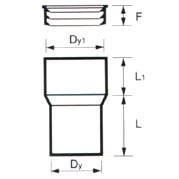 Переход НПВХ серый на чугун Дн 110 б/нап в комплекте Wavin - 027-1691 Переход НПВХ серый на чугун Дн 110 б/нап в комплекте Wavin - 027-1691