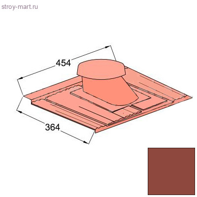Вентилятор санитарный Decra Classic 423x410 мм Терракота - С-000113451 Вентилятор санитарный Decra Classic 423x410 мм Терракота - С-000113451