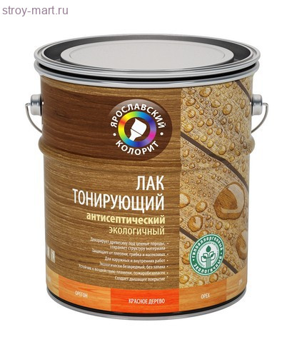 Лак-антисептик акриловый тонирующий «Ярославский колорит «бесцветный 2,2 кг экологичный (4 шт/уп.) - С-000116685 Лак-антисептик акриловый тонирующий «Ярославский колорит «бесцветный 2,2 кг экологичный (4 шт/уп.) - С-000116685