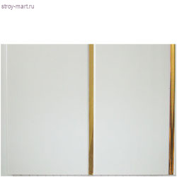 Панель ПВХ потолочн 2-х секц золото (3000х240х7,5мм) 0,72 кв. м (15 шт.) - С-000059245