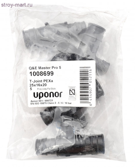 Тройник для PE-X PPSU Дн 40 Uponor 1008688 Тройник для PE-X PPSU Дн 40 Uponor 1008688