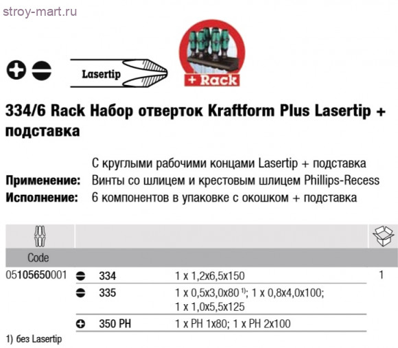 334/6 Rack Набор отверток 105650 - WE-105650 334/6 Rack Набор отверток 105650 - WE-105650