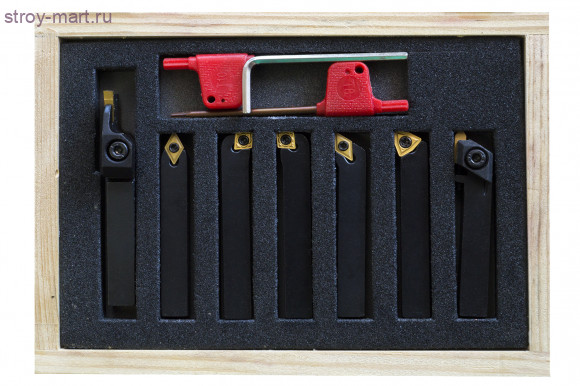 Набор из 7 резцов сечением 10х10 мм со сменными пластинами Набор из 7 резцов сечением 10х10 мм со сменными пластинами