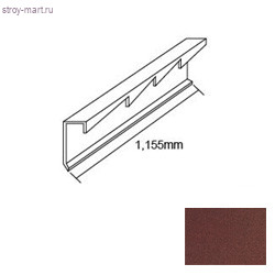 Торцевая планка Feroof L=1340 мм Red 2090 - С-000113642 Торцевая планка Feroof L=1340 мм Red 2090 - С-000113642