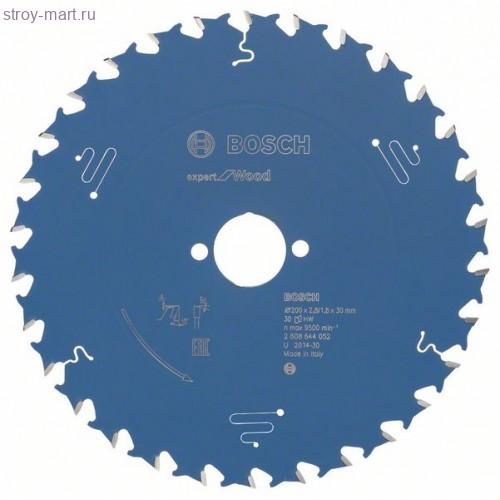Цирк диск Expert for Wood 200x30x2.8/1.8x30T - 2608644052 Цирк диск Expert for Wood 200x30x2.8/1.8x30T - 2608644052