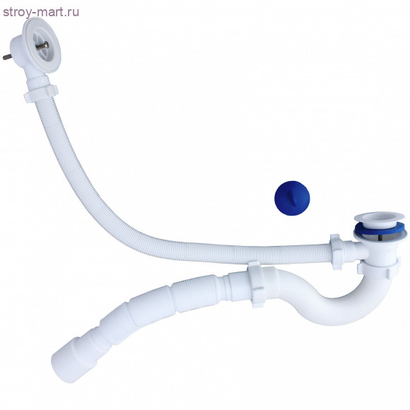 Сифон для ванны пластиковый 1 1/2 x 40/50 с гофрой Орио А7008