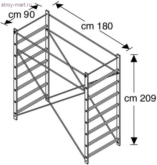 Верхнее. ограждение (2 м) вышки-туры, Faraone арт. 183 - С-000102767 Верхнее. ограждение (2 м) вышки-туры, Faraone арт. 183 - С-000102767