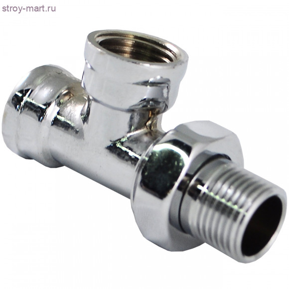 Тройник латунь хром Ду 15 ВР/ВР/нак. гайка Faro STC 5665 - 4606034006900 Тройник латунь хром Ду 15 ВР/ВР/нак. гайка Faro STC 5665 - 4606034006900