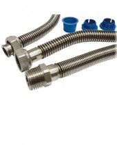 Подводка гиб д/газа нерж H1/2"-H1/2" L=3м сильфонная - 018-0818 Подводка гиб д/газа нерж H1/2"-H1/2" L=3м сильфонная - 018-0818