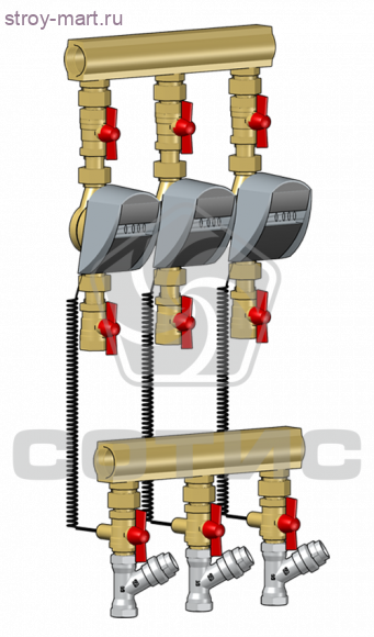 Модуль коллекторный этажного узла учета тепловой энергии с ручной балансировкой МКТ100-2500(3200) РБ СОТИС-Unit - МКТ100-2507-15 РБ (G) Модуль коллекторный этажного узла учета тепловой энергии с ручной балансировкой МКТ100-2500(3200) РБ СОТИС-Unit - МКТ100-2507-15 РБ (G)