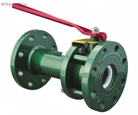 Кран шаровой фланцевый стальной - 11с67п Ру25 Ду40