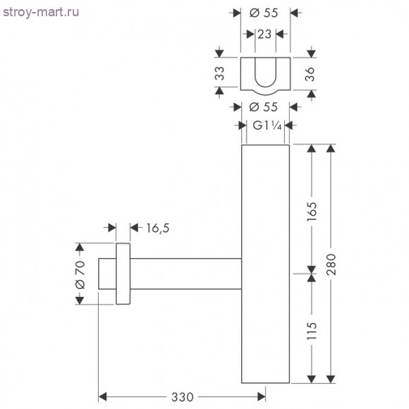 Дизайнерский сифон Flowstar , 1 1/4’  52100000