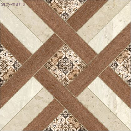 Фьюжн Плитка напольная на белом коричневая ПГ3ФЖ004 41,8х41,8 Фьюжн Плитка напольная на белом коричневая ПГ3ФЖ004 41,8х41,8