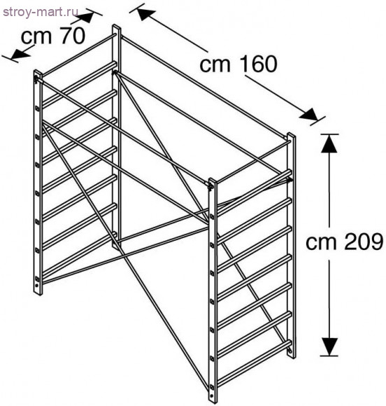 Верхнее. ограждение (2 м) вышки-туры, Faraone арт. 163 - С-000102766 Верхнее. ограждение (2 м) вышки-туры, Faraone арт. 163 - С-000102766