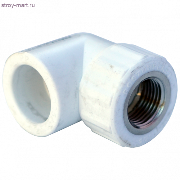 Угольник PP-R комбинированн белый Дн 25x3/4 ВР РосТурПласт 10793 - 4640014211953