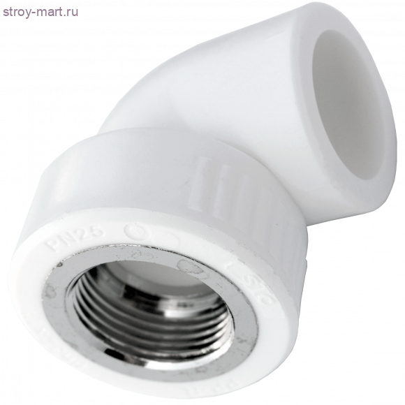 Угольник PP-R комбинированн белый Дн 25x3/4 ВР РосТурПласт 10793 - 4640014211953