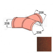 Y-образный элемент полукруглого конька конечный Decra Classic/Roman Терракота - С-000113434