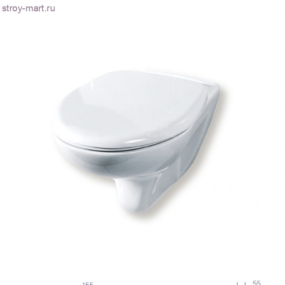 Унитаз Элеганс белый подвесной в комплекте сиденье дюропласт Кировская Керамика - 4606034157152 Унитаз Элеганс белый подвесной в комплекте сиденье дюропласт Кировская Керамика - 4606034157152