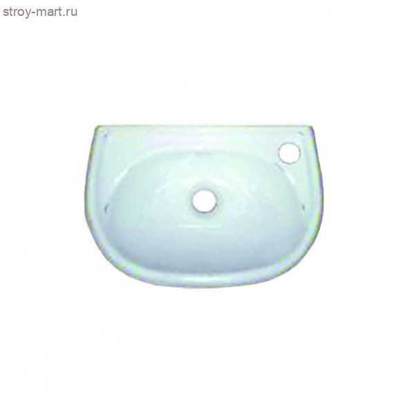 Умывальник Бриз-40 белый 1 отверстие 1 величины без сифона, с правым отверстием под смеситель Santek 1.WH11.0.445 Умывальник Бриз-40 белый 1 отверстие 1 величины без сифона, с правым отверстием под смеситель Santek 1.WH11.0.445