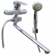 Смеситель одноручный для ванны ПСМ-523-КТ/023 хром к/затвор дл/излив - 026-1386 Смеситель одноручный для ванны ПСМ-523-КТ/023 хром к/затвор дл/излив - 026-1386