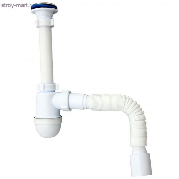 Сифон для умывальника нерж/сетка 1 1/4х40/50 выпуск с гофрой АНИ Пласт G216 -4607057960873