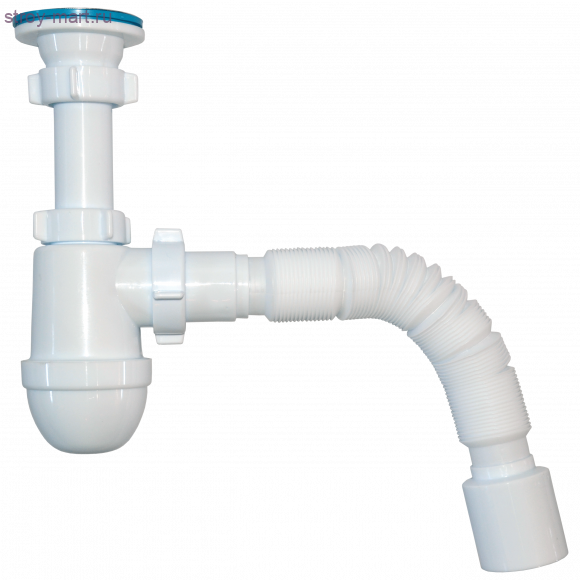 Сифон для умывальника нерж/сетка 1 1/4х40/50 выпуск с гофрой АНИ Пласт G216 -4607057960873