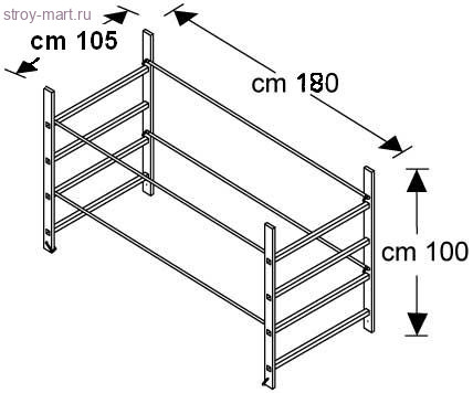 Верхнее. ограждение (1м) вышки-туры, Faraone арт. 259 - С-000102765 Верхнее. ограждение (1м) вышки-туры, Faraone арт. 259 - С-000102765