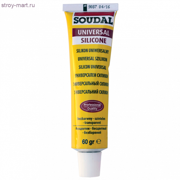 Герметик силиконовый универсальный 300мл белый Soudal - 008-0533 Герметик силиконовый универсальный 300мл белый Soudal - 008-0533