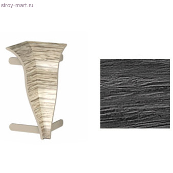 Угол внутренний Т-137 чёрное серебро Ekoline (50 шт./кор.) - С-000123021 Угол внутренний Т-137 чёрное серебро Ekoline (50 шт./кор.) - С-000123021