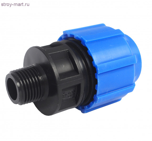 Муфта ПЭ Дн 20x3/4 НР нап компресс - 4606034144626