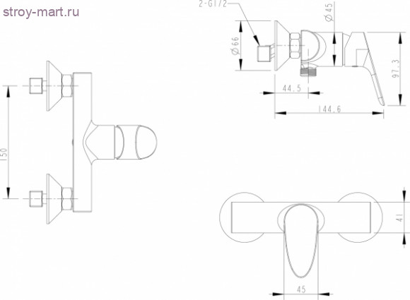 Cмеситель для ванной комнаты для душа - F94898C Cмеситель для ванной комнаты для душа - F94898C